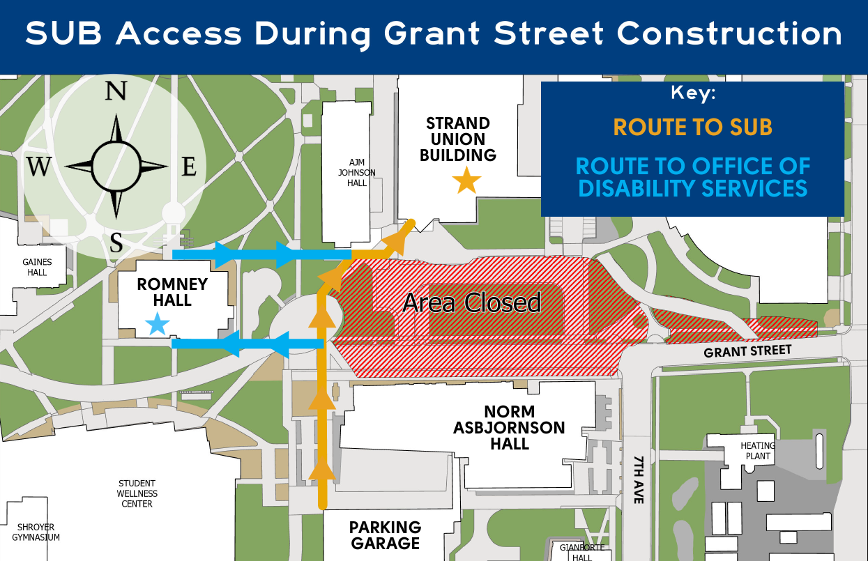 ADA Map to Office of Disability Services