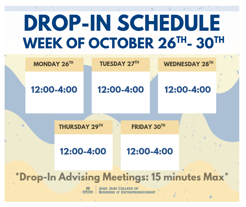 Drop-In oct. 26-30