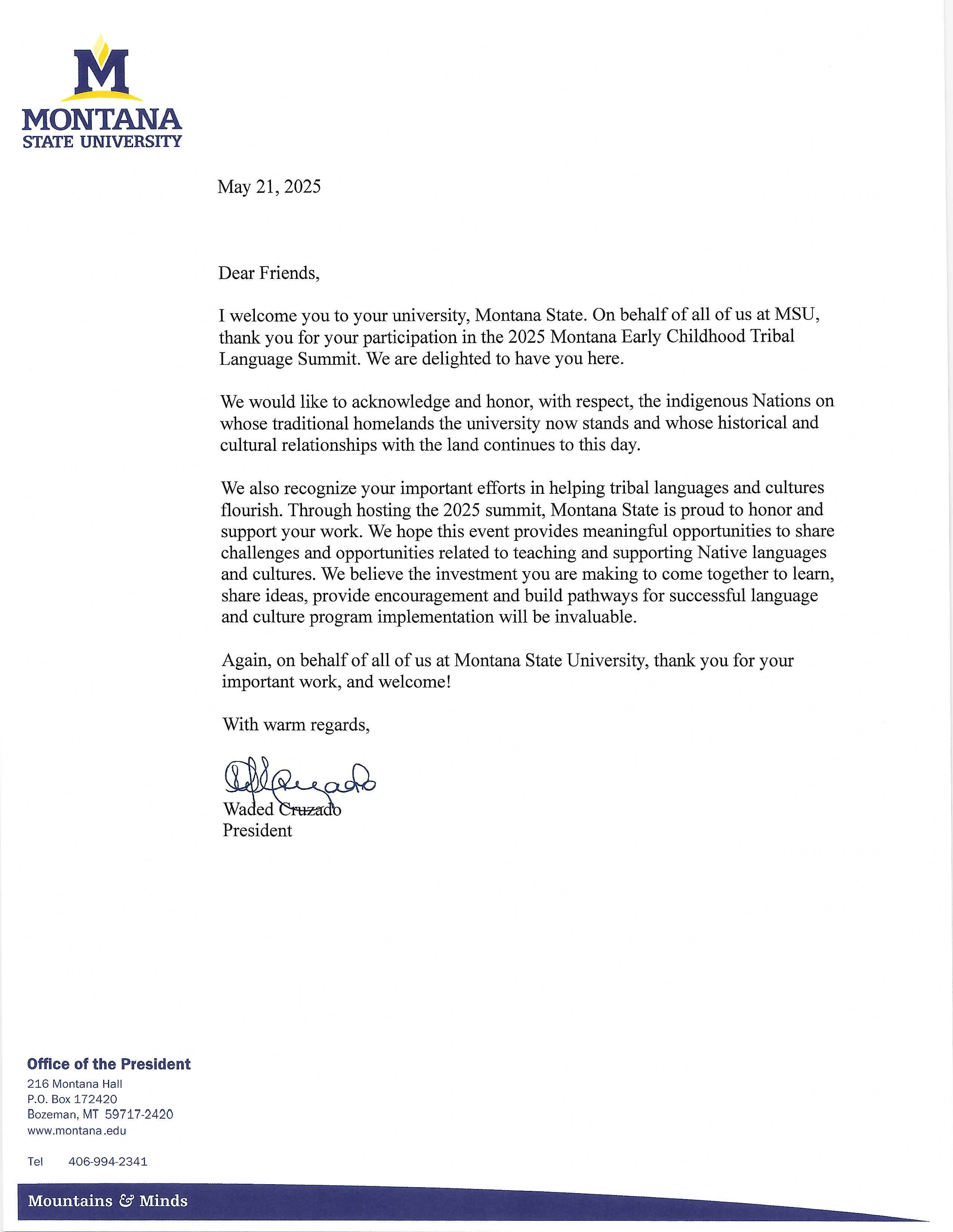 cruzado letter