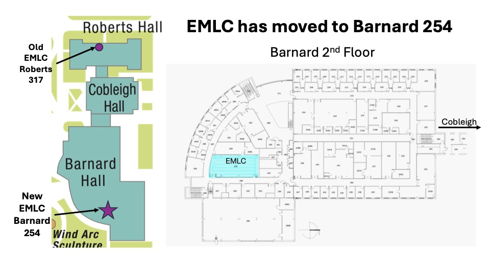 Maps showing the new location of the EMLC