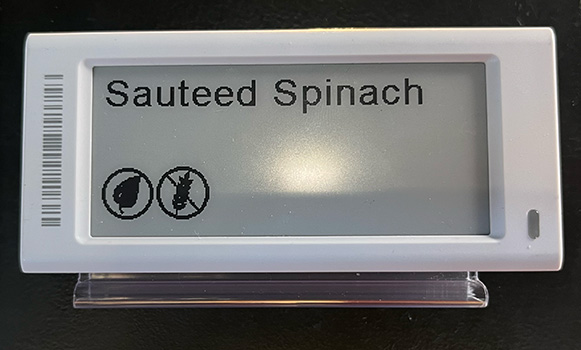 digital tag menu item identifier