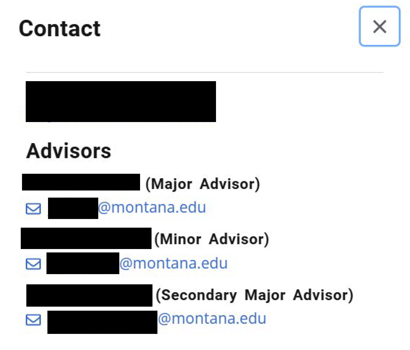 contact information
