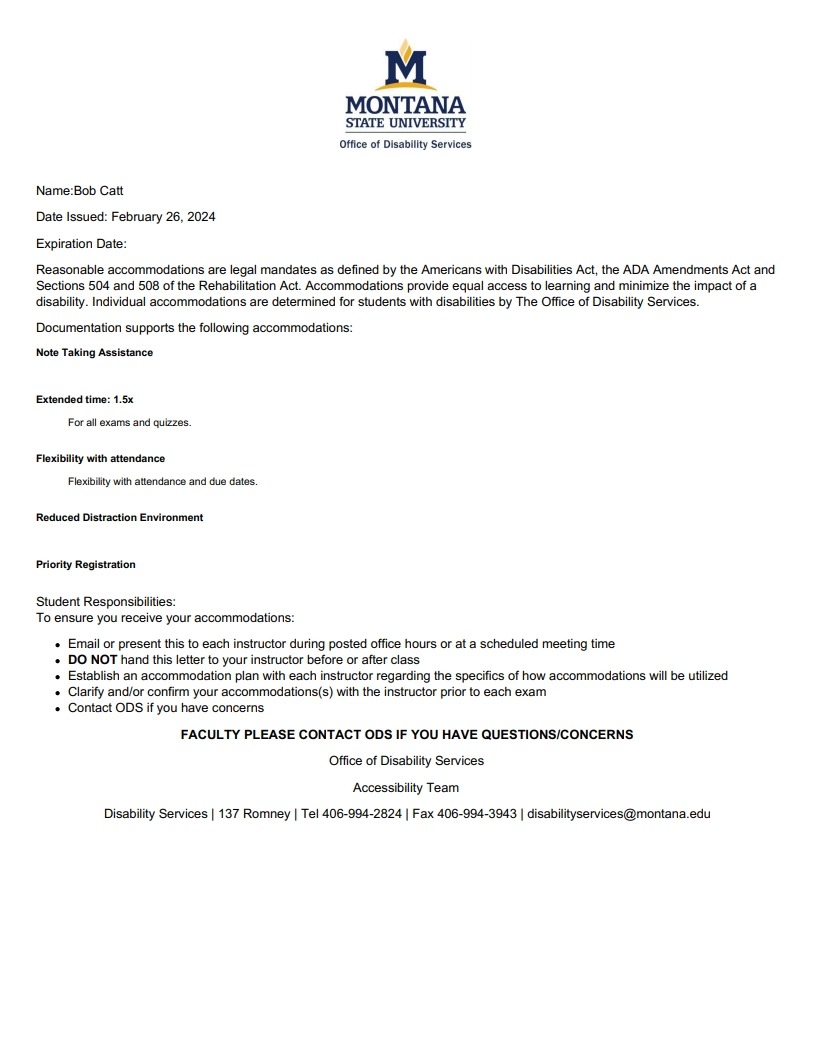 Image of accommodation notification