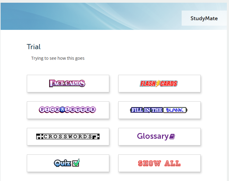 different types of study tools available in studymate