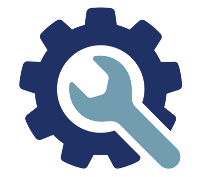 gear around wrench icon