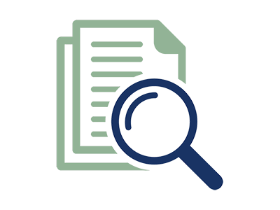 magnifying glass over a document