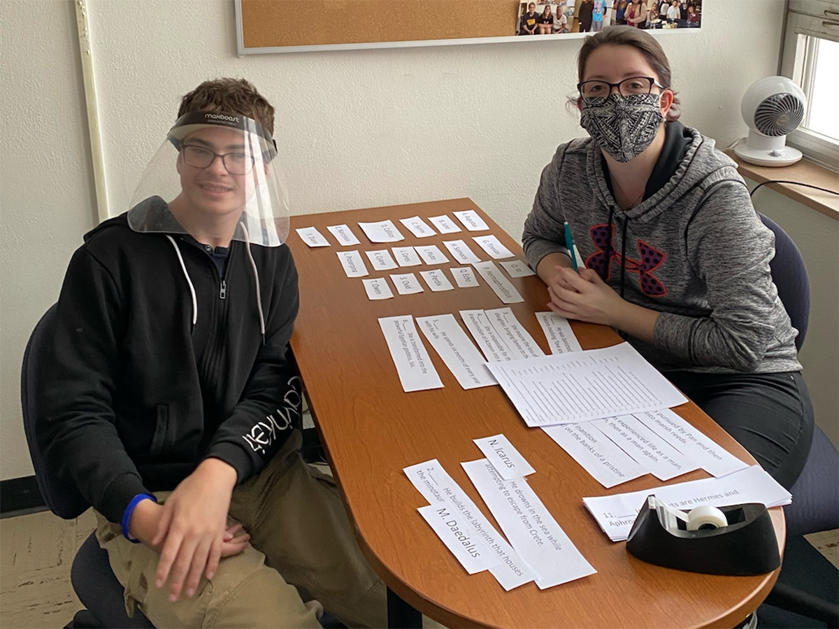 A LIFE Scholars student studying with a peer partner