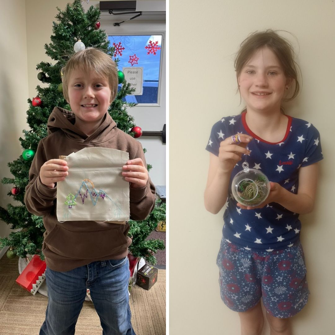 Cloverbud members and some of their projects