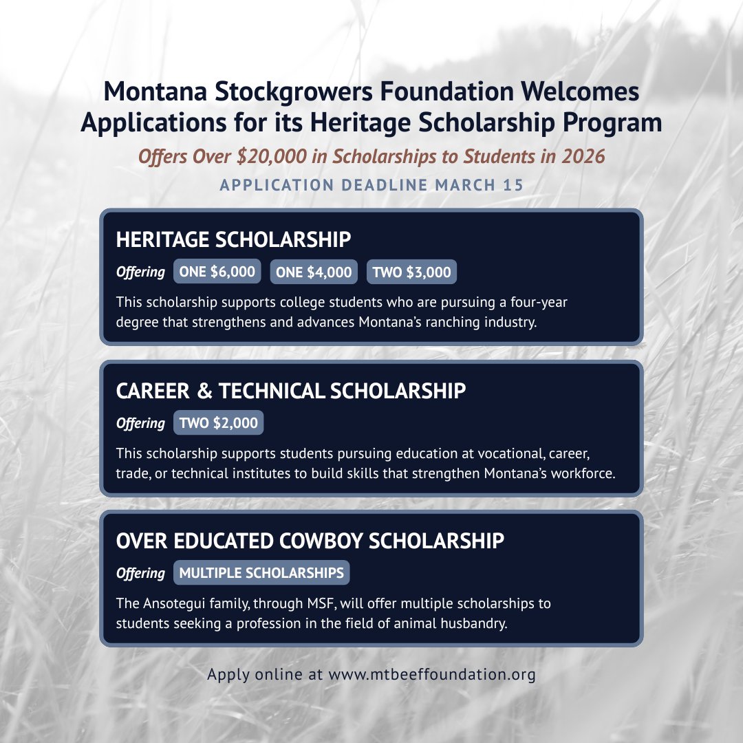 Montana stockgrowers scholarship Montana stockgrowers scholarship