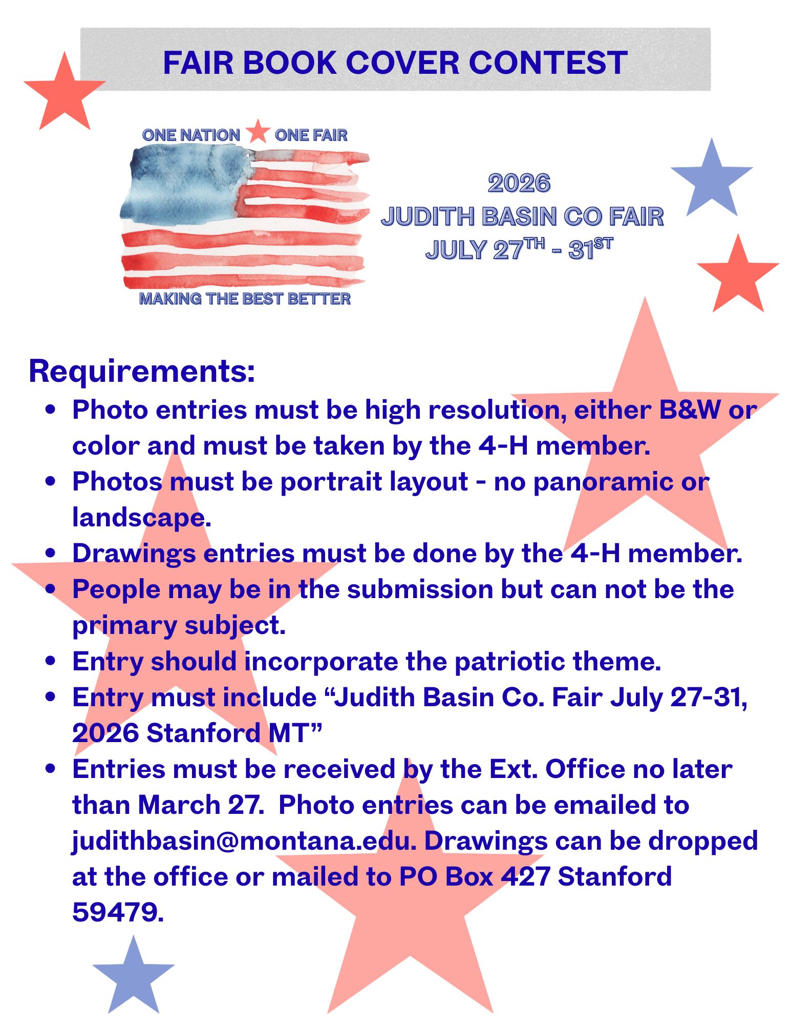 JB Co. Fair Book Cover Contest Flyer JB Co. Fair Book Cover Contest Flyer