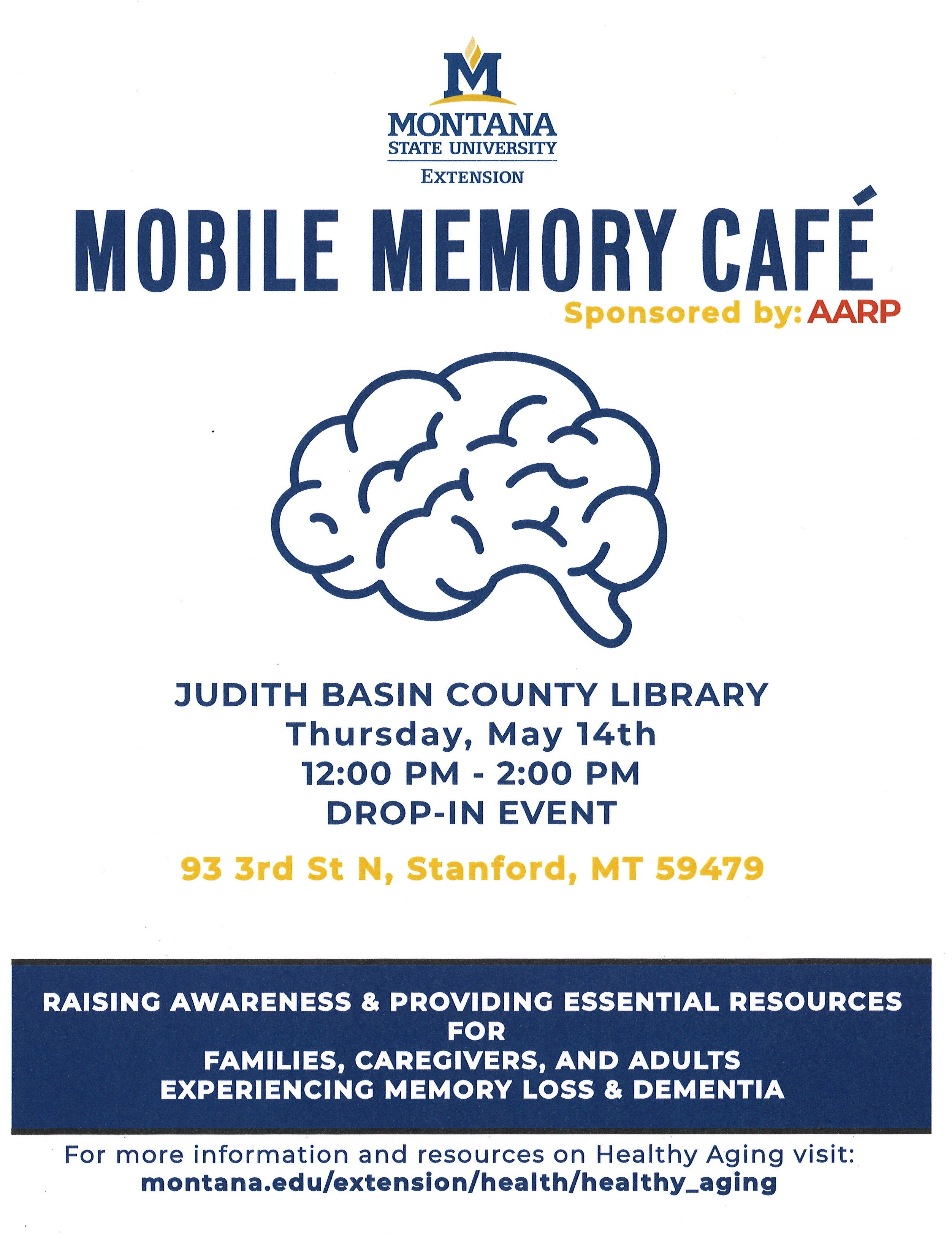 Mobile Memory Cafe May 14th, Stanford MT