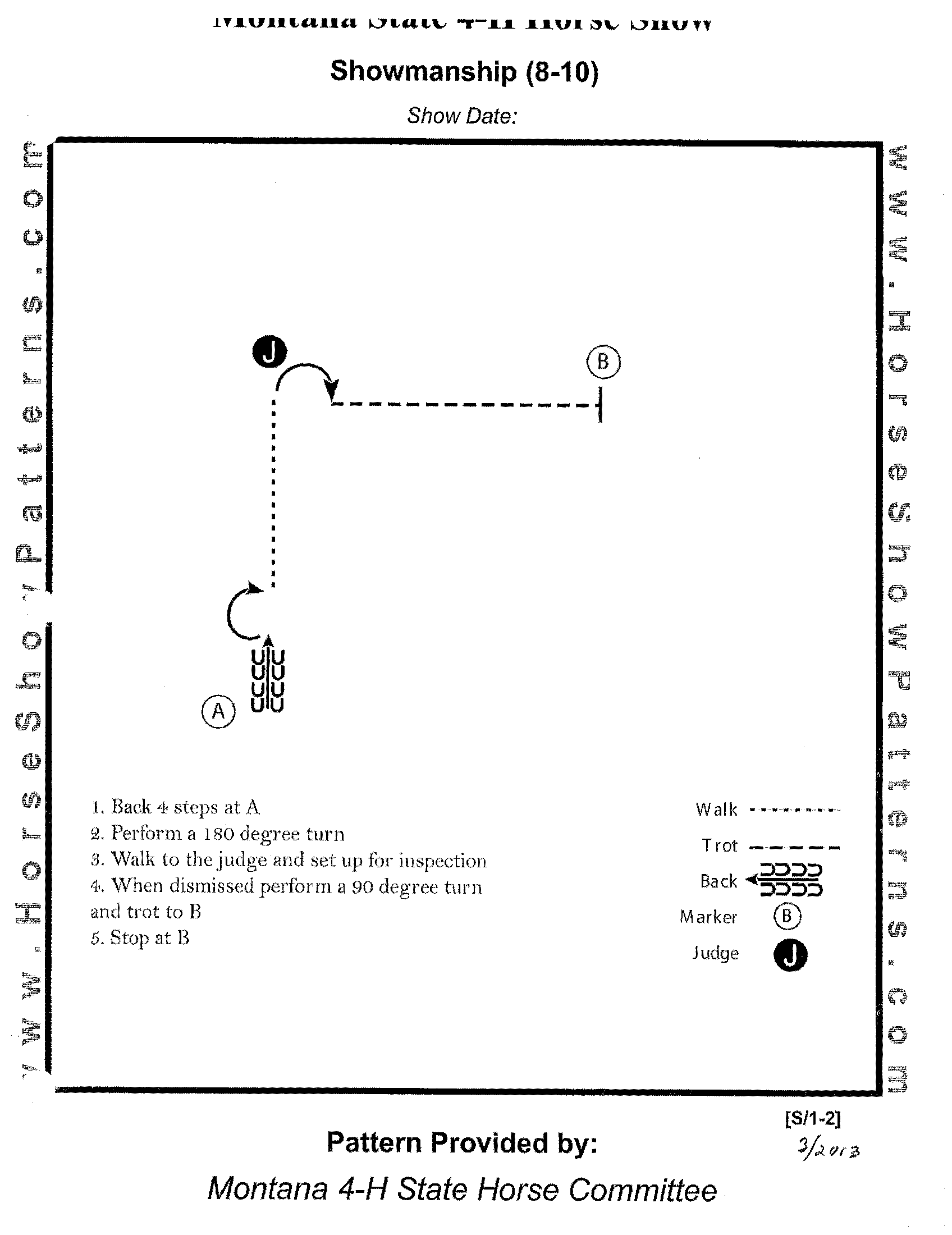 Pre Jr. Showmanship pattern