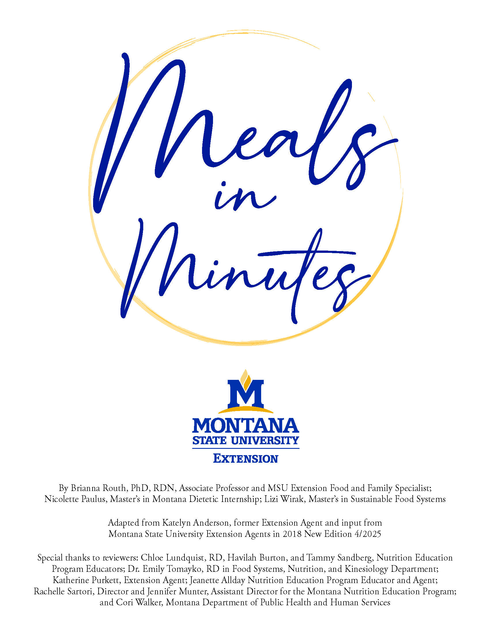 meals in minutes montguide cover image