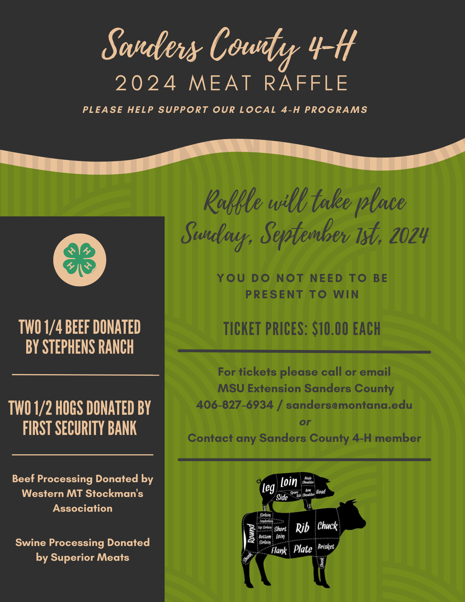 meat raffle flyer