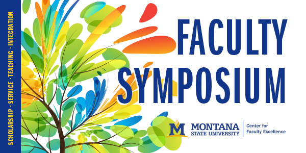 Banner reading "Faculty Symposium"with Center for Faculty Excellence logo and slogan.