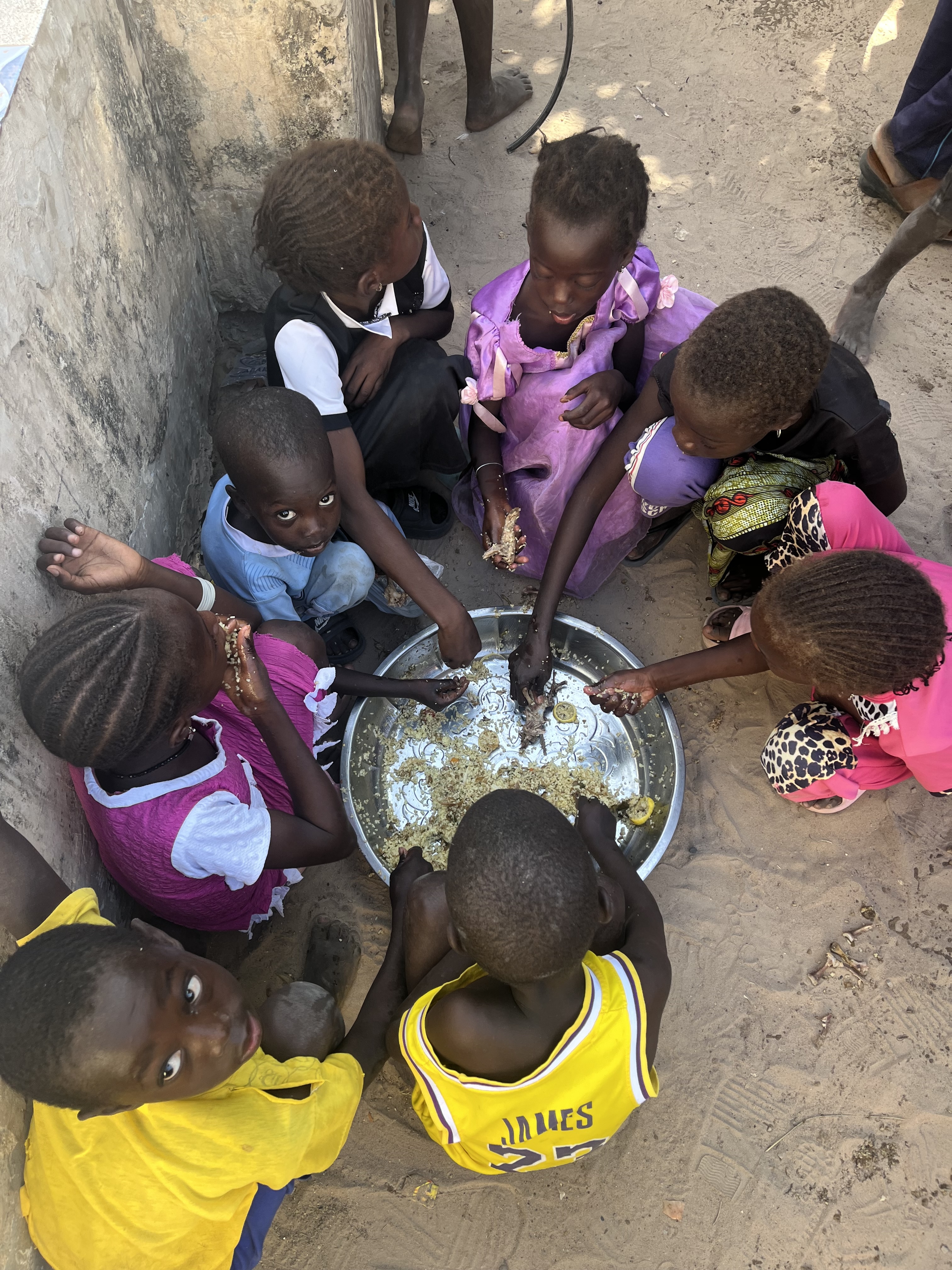 Ngandane Children eating couscous