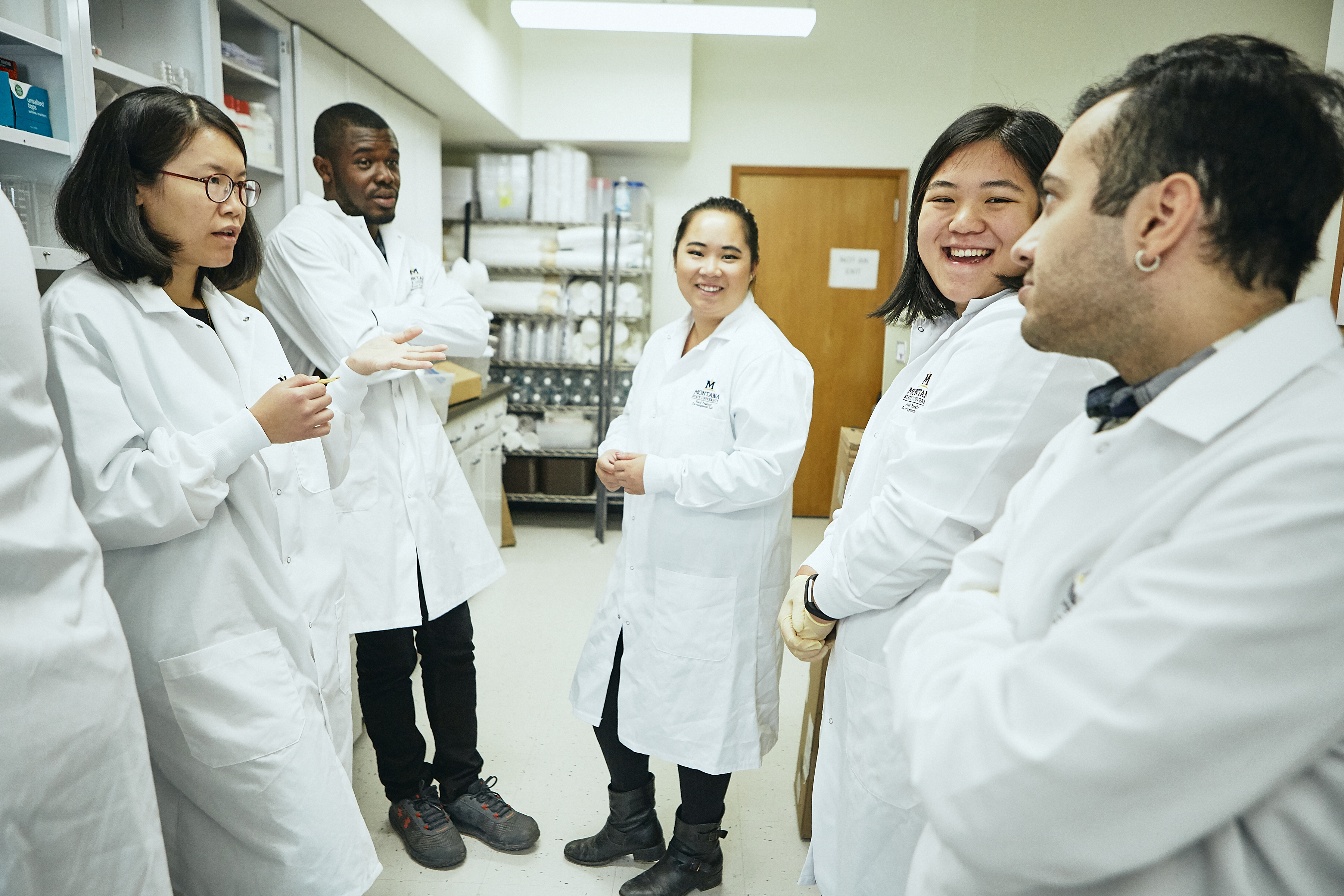 Graduate researchers in the Food Product Development Lab