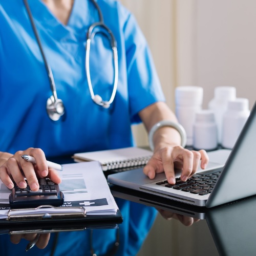 medical professional working