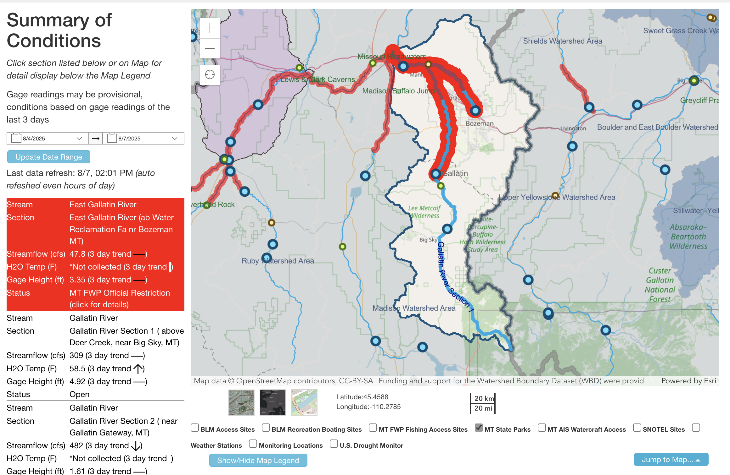 Example of the online RCT website