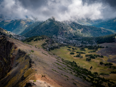 Fog over the mountains.