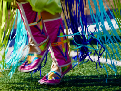 Fancy dancer at the Bobcat Stadium. 