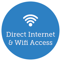 Direct internet and wifi access