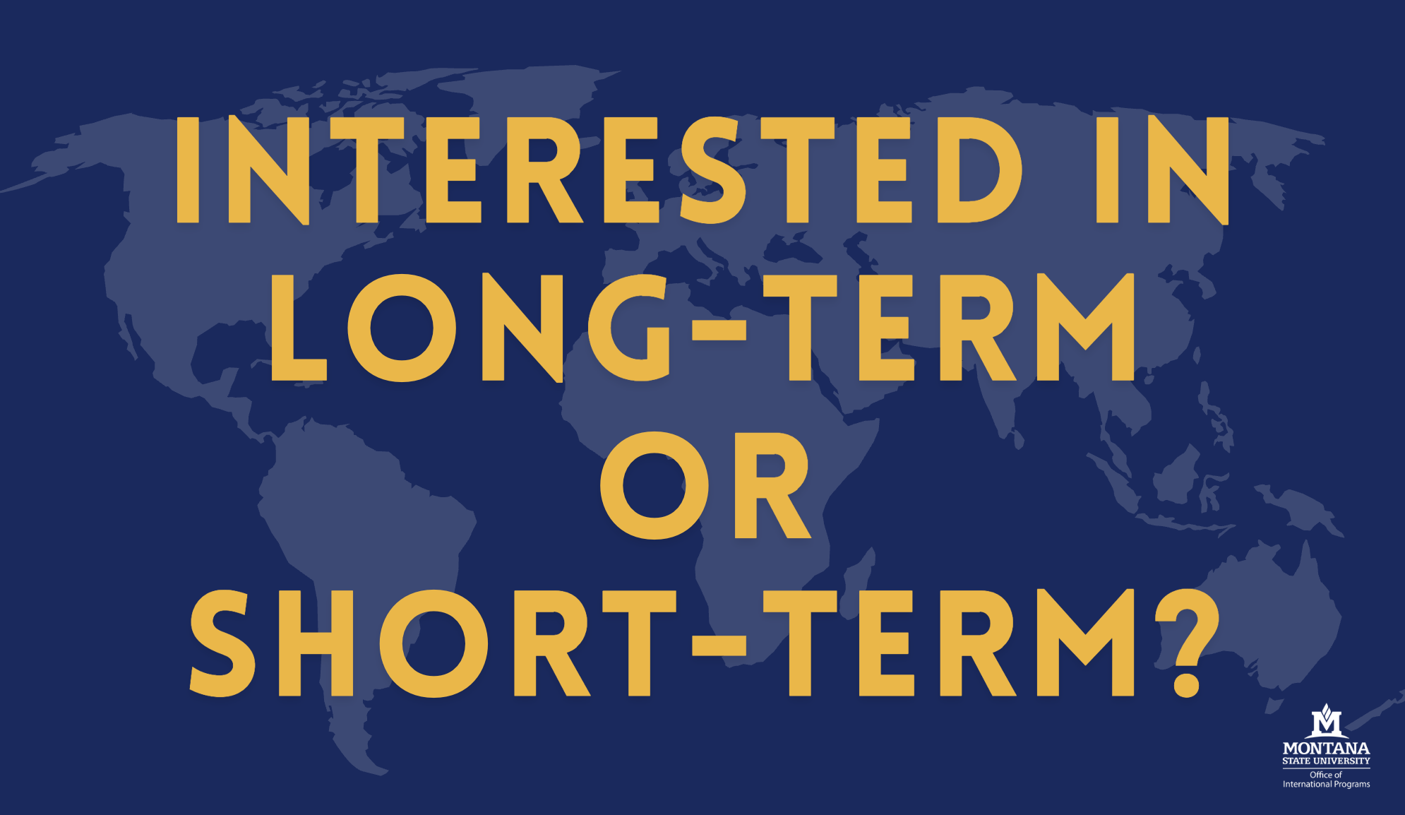 Interested in Long-Term or Short-Term?
