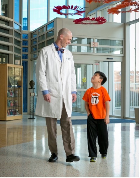 Son walking with him