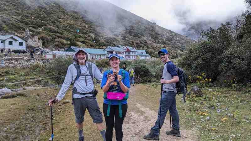 The group arrives at the Yetti resort.