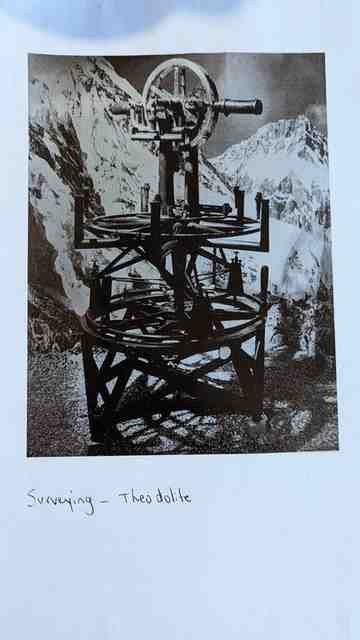 A theodolite used in the past to measure the height of Everest.