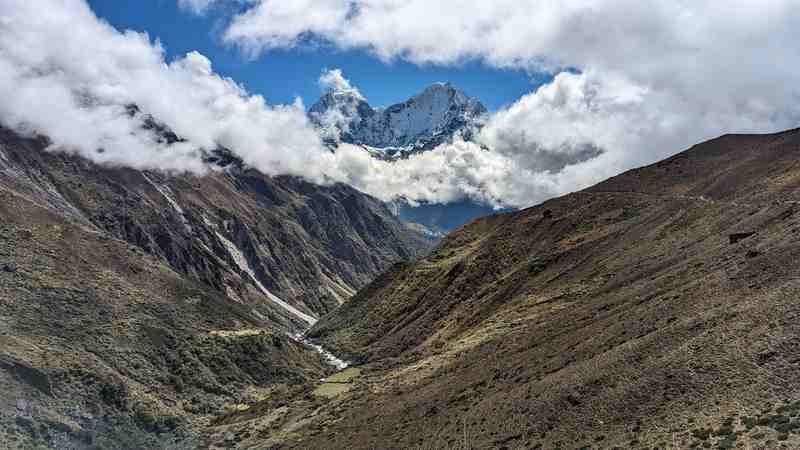 A view of the Himalayas