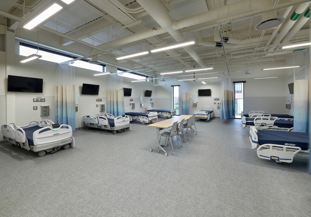 Inside Jones Hall simulation area in jones hall