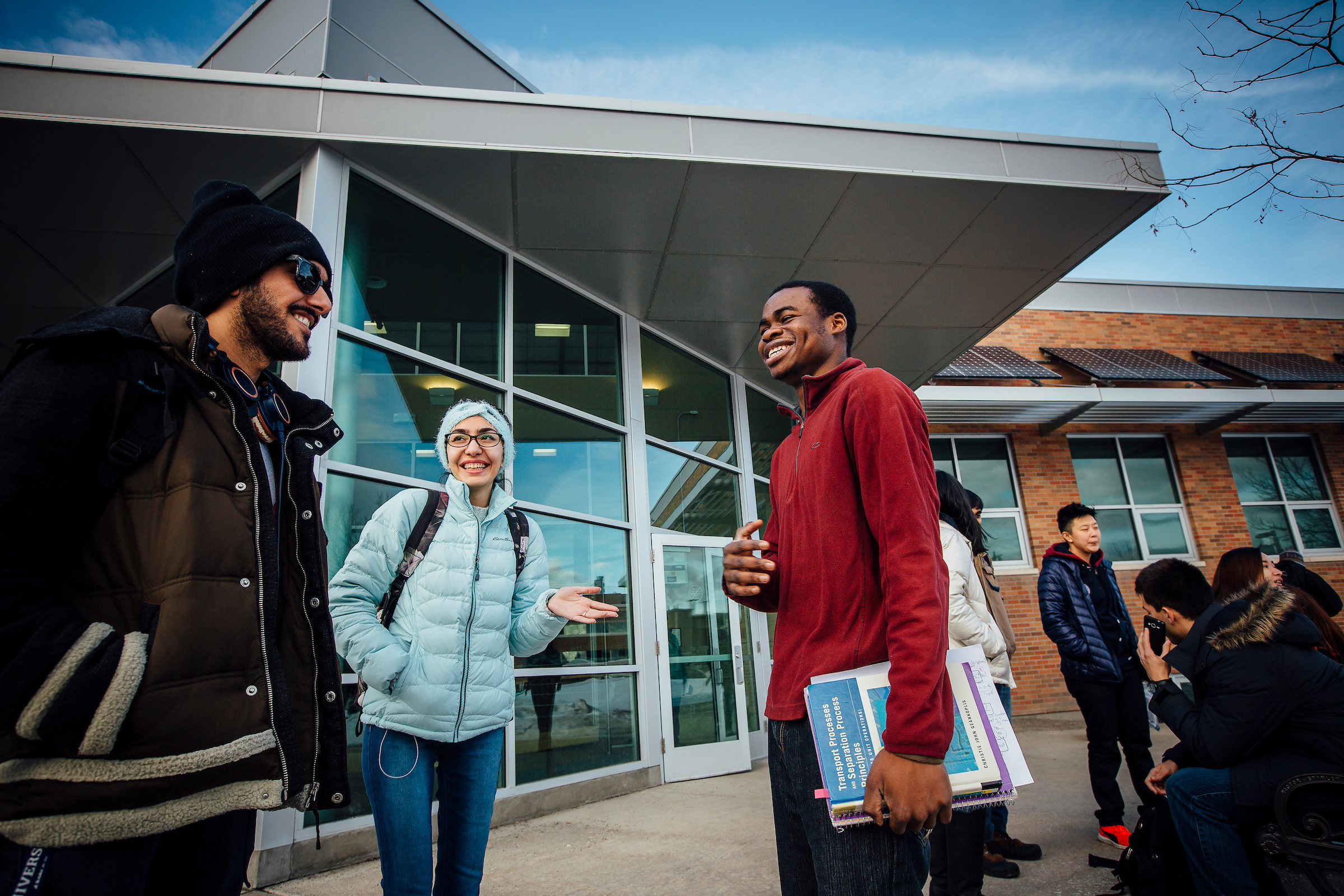 students on campus