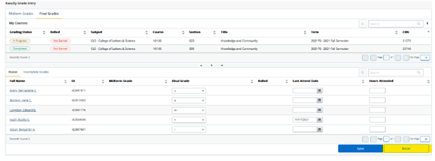 reset button reset button