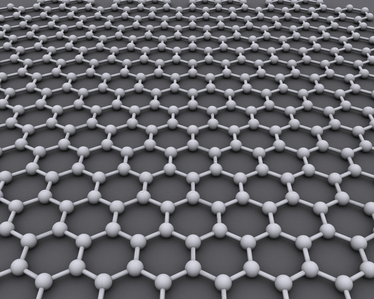 atomic structure of one atom thick layer of graphene