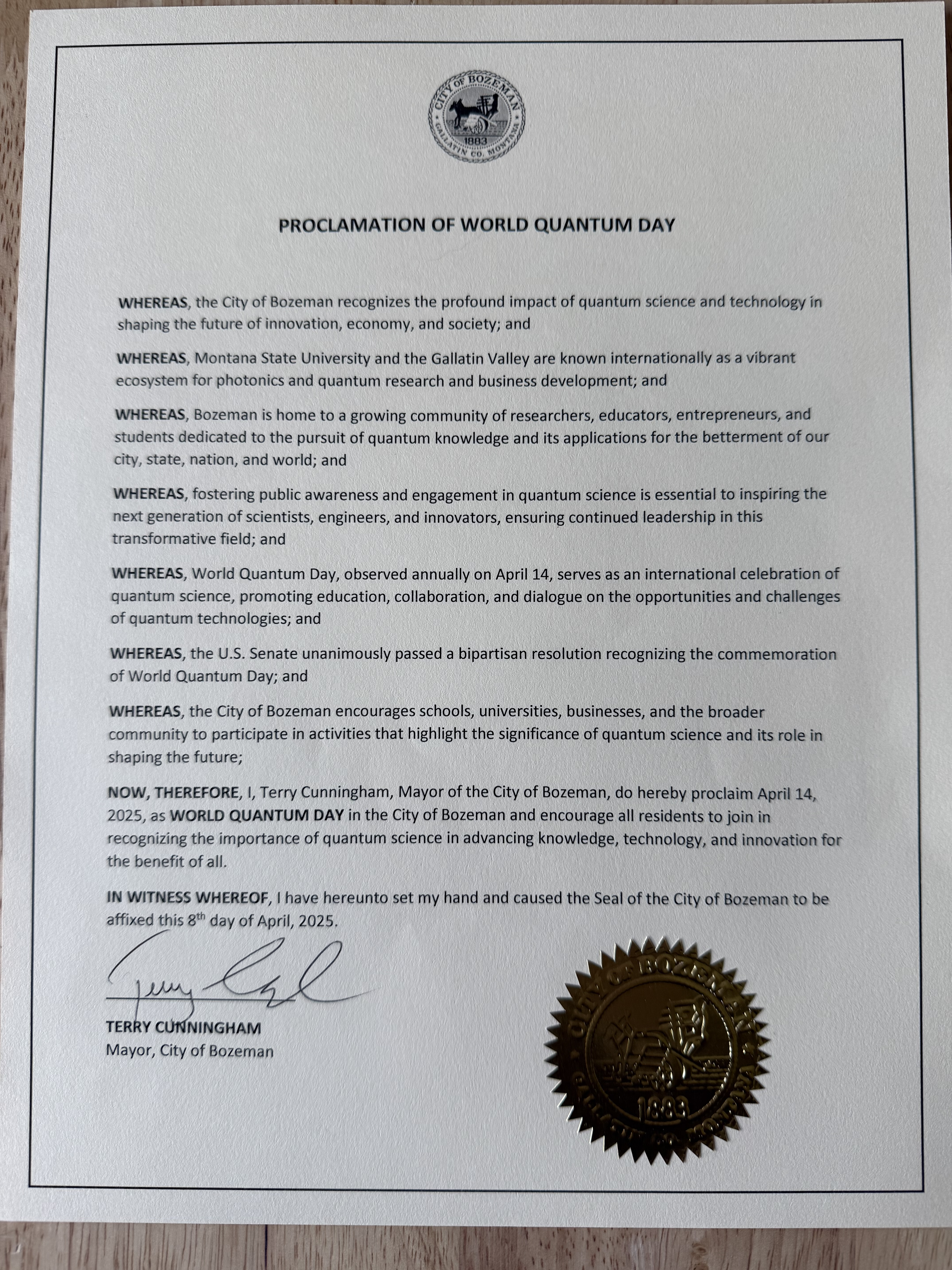 Mayoral proclamation
