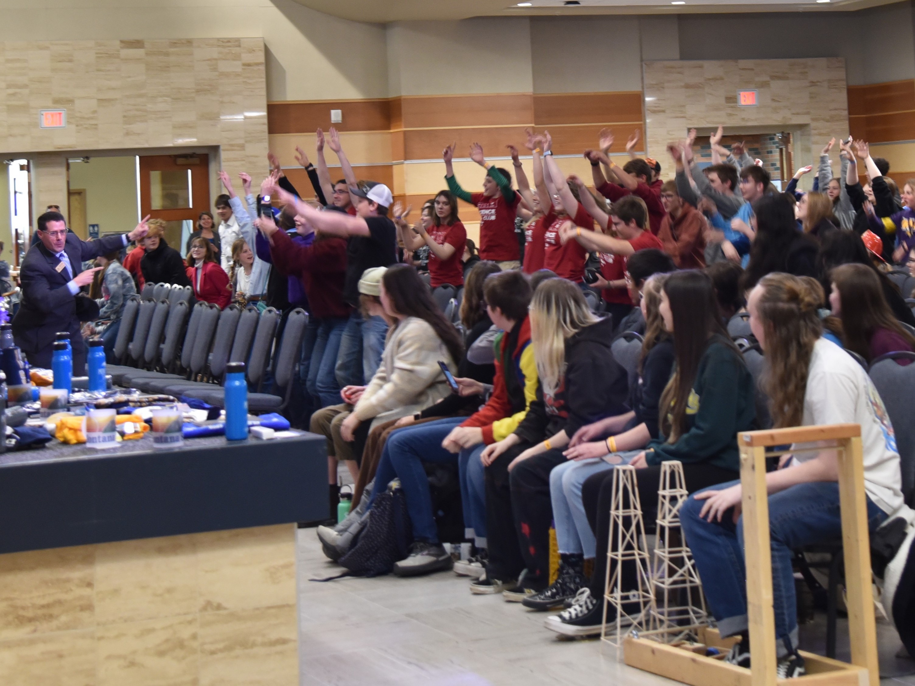 a picture of the crowd during the Science Olympiad closing ceremony