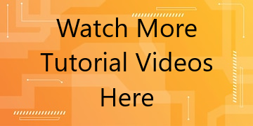 Orange background with the text "watch more tutorial videos here" in black lettering